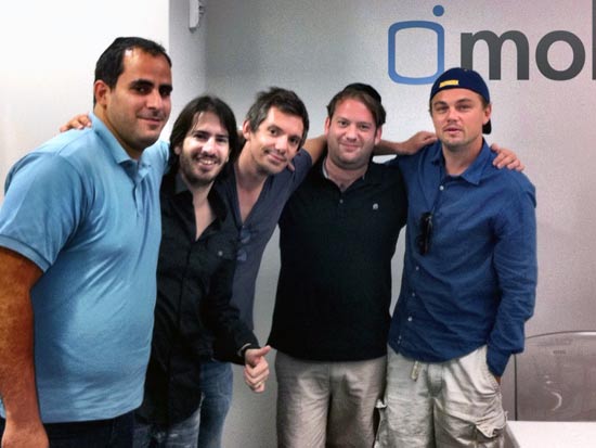 ליאונרדו דיקפריו(מימין) וצוות מובלי: משה אורץ, יוסי שמש, משה חוגג ועמנואל מראלי/ צלם: יחצ ליאונרדו דיקפריו(מימין) וצוות מובלי: משה אורץ, יוסי שמש, משה חוגג ועמנואל מראלי/ צלם: יחצ